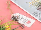 Key shaped Bottle Opener with Tag Card Twine for Wedding Guests Gift Party V1294-YM0901-JY35283-02