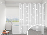AYktou EVA Shower Curtain Frosted Floral Waterproof Shower Curtain Line Lightweight Plastic V1189-WXFWAL-20260326-03071