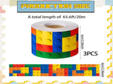 Glenmal 3roll 65.6 Feet Building Block Bulletin Borders Classroom Borders Colorful Bulletin V1258-DP02-C-1131