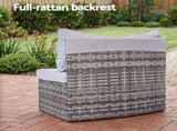 Gardeon 6 Seater Outdoor Sofa Set 9PCS Table Chair Set Garden Rattan Patio Furniture ODF-SOFA-9PC-RTA-GE