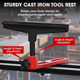 BAUMR-AG 1000 x 350mm Wood Lathe Turning Machine, 370W S1 Motor, 4 Speed V219-LATWODBMDL4A