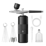 Black Portable Wireless Airbrush Kit, Versatile for Nail Art, Painting, Makeup, and Model Making V1232-MJYSPJ001