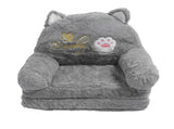 Kids Sofa for Baby Toddler Cute Cartoon Cat Convertible Armrest Chair Fold Out Couch Bed for Napping V1294-YM0901-3116230017311