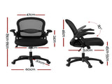 Artiss Mesh Office Chair Computer Gaming Desk Chairs Work Study Mid Back OCHAIR-L-2013-BK