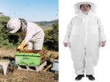 OnePiece Beekeeping Suit Protective Clothes with Dual Zippers Beekeeping Supplies White V1294-YM0718-3111210006911