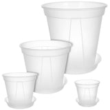 4Pcs Plastic Plant Pots with Drainage Holes Breathable Design for Indoor and Garden Use V1366-AZ2-W-18774