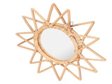 Rattan Innovative Art Decoration Makeup Mirror Retro Dressing Bathroom Wall Hanging MirrorStar V1294-YM0715-3115210268611