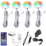 RGBWW RGB Warm White Color Changing Christmas Xmas Under Cabinet LED Kit IR Remote Puck V1171-CC-BDNBIA004-AU