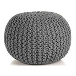 Braided Ottoman Pouffe Footstool Hand Knitted V262-CI-STK-006G