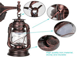 111-240V Retro Style Sconce Light Antique Iron Wall Lamp Fixture for Cafe Bar Hallway Red Bronze V1294-YM0901-ZM01565-02