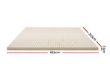 Giselle Bedding Latex Mattress Topper, 7.5cm Thick 7-Zone Pressure Relief Bed Pad with Washable TOPPER-LT-K-75