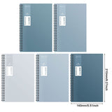 Spiral Notebook 5.518.27in 5-Pack Grey Gradient Softcover Journal Set, Wirebound Lined Notepads, V1366-AZ2-W-21393