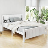 Artiss Bed Frame Double Size Wooden White RIO WBED-D-004D-137-AB