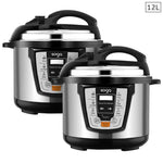 SOGA 2X Electric Stainless Steel Pressure Cooker 12L 1600W Multicooker 16 16ELECTRICPRESSURECOOKER12LX2