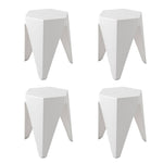 Artiss 4PC Puzzle Stool Bar Stools Stackable White AI-PP-STOOL-T-WHX4