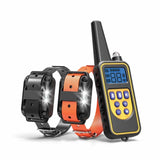 Dog Bark Collars - 2x 800m Range Recievers Vibration Sound Light Training Device V238-SUPDZ-39572038877264