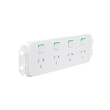 Iconic 250V 10A Horizontal Mount Quad Power Point Switch Socket Outlet V1202-V1-CLI30154VW