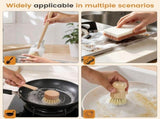 6 Pack Dish Brush & Sponge Set, Comfortable Nonslip Grip, Dual Type Bristles for Distinct Cleaning V1369-AZ3-W-12583