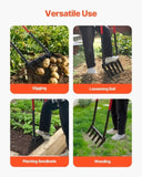 VEVOR 5 Tines Broad Fork Garden Tool U-Shaped Pitch Fork for Gardening Spading V952-HYCWJCGC5C1J0LGD6001V0