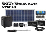 40W Full Solar Powered Automatic Remote Single Swing Gate Opener Battery V379-SNGLSOLAR0