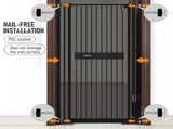 Alston Extra Tall 150cm Baby Pet Security Gate Balck Safety Gate Easy Fit Fence Two Way Opening No V985-CATPROOFDOOR