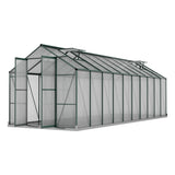 Greenfingers Greenhouse 6.3x2.44x2.1M Aluminium Polycarbonate Green House Garden Shed GH-ALU-B-630X244X210-GN-AB