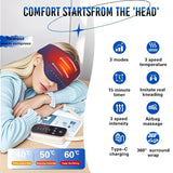6D Airbag Heat Therapy Head & Eye Massager Three-Level Constant Warmth Aids Sleep, Multi-Mode V1232-YDAMY-001