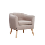 Artiss ADORA Armchair Tub Chair Single Accent Armchairs Sofa Lounge Fabric Beige UPHO-D-ARM02-BG