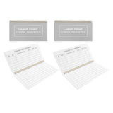Large Print Check Transaction Register Book Set of 4 Grey for Checkbook Record Keeping V1369-AZ3-W-12251