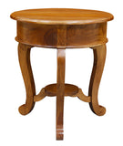 Round Cabriole Leg 1 Drawer Lamp Table V199-LT001RDCLLP