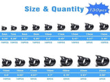 130Pcs 6-25mm Spring Band Clamps with Swivel Clamp Plier Assortment Kit,Constant Tension V1370-AZ4-07570