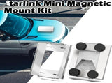 Starlink Mini Magnetic Car Mount With Protective Cover, Glossy Metal Square Frame Bracket for V1341-ZY-T6JUAV9B-TRANSPARENT