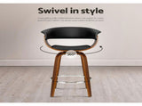 Artiss Bar Stools Set of 3 Kitchen Wooden Bar Stool Dining Chair 65cm BA-TW-8201-BKX3