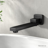 Cefito Bathroom Mixer Spout Wall Bath Tap Square Swivel Bathtub Black TAP-A-SPOUT05-BK