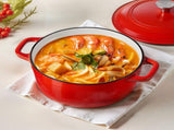Enameled Cast Iron Dutch, 5.7L Pot with Lid and Dual Handles, Heavy-Duty Durable Cookware Pan, V952-ZTHLKX6QTTCTO54AA001V0