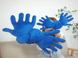 Blue Hand Shape Plush Pillows Long Strip Palm Cushion for Home Travel and Camping Sofa Pillows V1294-YM0714-10331586