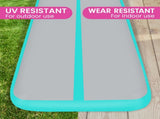 Powertrain Airtrack 20cm Thick 6m x 2m Inflatable Gymnastics Tumbling Mat Air Track - Mint Gree IFM-0602-GYGN