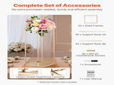 Wedding Flower Stand, 10PCS 80cm Column Flower Stand, Floral Stands with Hidden Screw, Rectangular V952-HLHJLFT10J80Y446M001V0