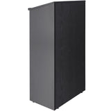 Podium Stand, 47 in Hostess Stand with 4 Rolling Wheels, Wood Podium with Storage Shelves, and Slant V952-CTSJTHSYMDF47ZN65V0