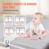 VEVOR Bed Bridge King Bed Converter Kit Metal Buckle and Storage Bag 75"L x 10"W V952-CQL75W10INCH8JTJSV0