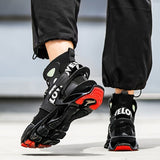 Men'S Casual Shoes Blade Style Shoes Breathable Sports Shoes Shock Absorbing - White - Size 43 V1106-919-10345-WHT-43