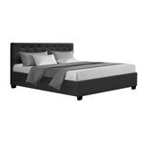 Artiss Bed Frame Queen Size Gas Lift Charcoal VILA BFRAME-E-VILA-Q-CHAR-AB