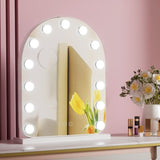 Embellir Makeup Mirror 40x50cm Dressing Vanity LED Bulb Light with 5x Magnification White Arch MM-E-FRAMELS-4050LED-AR