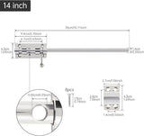 Barrel Bolt Door Latch 14 Inch 304 Stainless Steel Heavy Duty Slide Lock for Gate Barn Door with 8.5 V1189-LC-RY-00173