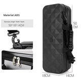 Black Hard Shell Fishing Rod Bag - ABS Waterproof Tackle Case 50cm - Portable Travel Storage for V888-ELOSUNG56777