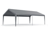 Instahut 3x6m Carports Canopy Tent Portable Garage Outdoor Steel Shelter Grey CAPT-WALL-3X6-GY