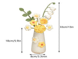 Simulation Woolen Flower Handmade Knitting Artificial Flower Crochet Knitted Flower with Ceramic V1294-YM0706-231120HL02-5