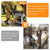 Dog Stroller w/ Rain Cover Foldable Pet Cart V178-66762