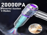 Cordless Handheld Vacuum & Air Duster with Dual Suction/Blow Modes, Transparent Dust Cup, USB-C V1107-CS-WSCZXCQ