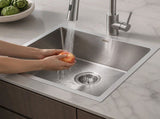 510x450mm Handmade 1.5mm 16 Gauge Stainless Steel Kitchen Laundry Sink with Waste V63-846381